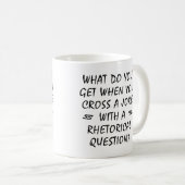 Überqueren Sie einen Witz mit rhetorischer Frage l Kaffeetasse (VorderseiteRechts)