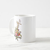 Überqueren Sie mit Blume in Form eines Ankers Kaffeetasse (Vorderseite Links)
