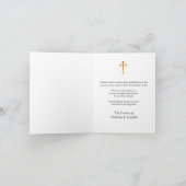 Überqueren Sie mit Rose Christliches Beileid Dankeskarte (Innenseite)