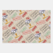 Überqueren von Wrapping Paper Flat Sheet Set 3 Geschenkpapier Set (Vorderseite 3)