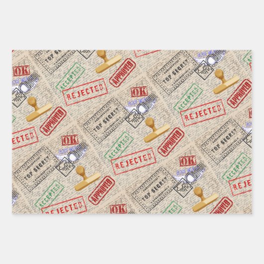 Überqueren von Wrapping Paper Flat Sheet Set 3 Geschenkpapier Set (Vorderseite 3)