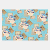 Überqueren von Wrapping Paper Flat Sheet Set 3 Geschenkpapier Set (Vorderseite 2)