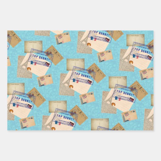 Überqueren von Wrapping Paper Flat Sheet Set 3 Geschenkpapier Set (Vorderseite 2)