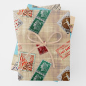 Überqueren von Wrapping Paper Flat Sheet Set 3 Geschenkpapier Set (Beispiel)