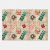 Überqueren von Wrapping Paper Flat Sheet Set 3 Geschenkpapier Set (Vorderseite)