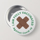 Überquerte Adhesive Bandages Vollgeimpfte Taste Button (Vorne & Hinten)