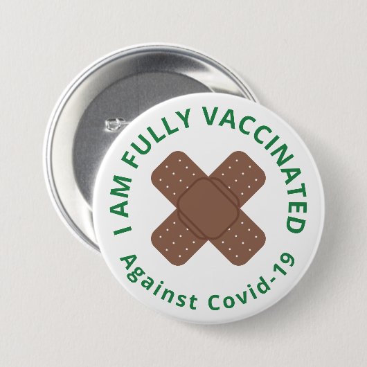 Überquerte Adhesive Bandages Vollgeimpfte Taste Button (Vorne & Hinten)