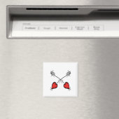 Überquerte Arrow-Herzen von Cussdum-Designs Magnet (In Situ (Geschirrspüler))