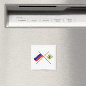 Überquerte Flaggen Russlands und des Gebiets Tomsk Magnet (In Situ (Geschirrspüler))