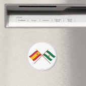 Überquerte Flaggen Spaniens und Andalusiens Magnet (In Situ (Geschirrspüler))