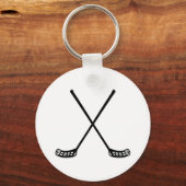 Überquerte Fußballschläger Schlüsselanhänger (Vorderseite)