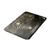 Überquerte Khaki-Linien, die sich in Welle wiederh Badematte (Schrägansicht)