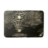 Überquerte Khaki-Linien, die sich in Welle wiederh Badematte (Vorderseite)