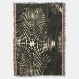 Überquerte Khaki-Linien, die sich in Welle wiederh Decke