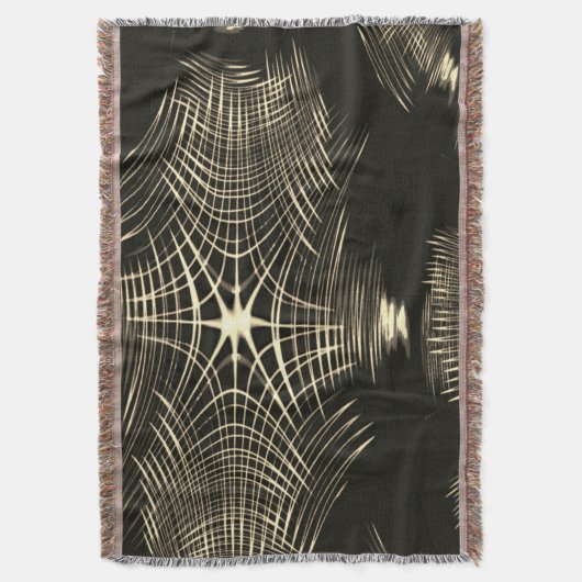 Überquerte Khaki-Linien, die sich in Welle wiederh Decke (Vorderseite Vertikal)