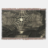 Überquerte Khaki-Linien, die sich in Welle wiederh Decke (Vorderseite)