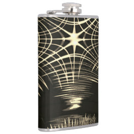 Überquerte Khaki-Linien, die sich in Welle wiederh Flachmann