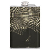 Überquerte Khaki-Linien, die sich in Welle wiederh Flachmann (Rückseite)