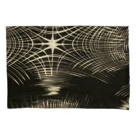 Überquerte Khaki-Linien, die sich in Welle wiederh Kissenbezug