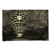 Überquerte Khaki-Linien, die sich in Welle wiederh Kissenbezug (Vorderseite-Rechts)