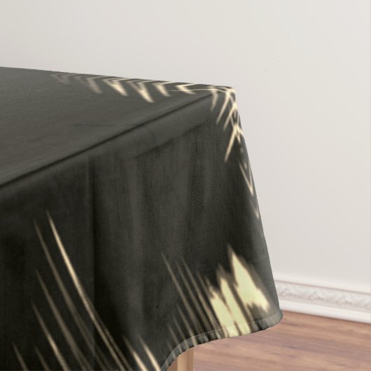 Überquerte Khaki-Linien, die sich in Welle wiederh Tischdecke (Beispiel)