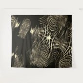 Überquerte Khaki-Linien, die sich in Welle wiederh Wandteppich (Vorderseite (Horizontal))