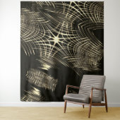 Überquerte Khaki-Linien, die sich in Welle wiederh Wandteppich (Beispiel)