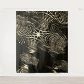 Überquerte Khaki-Linien, die sich in Welle wiederh Wandteppich (Vorderseite)