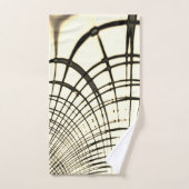 Überquerte, nusenbraune Spuren, heller Hintergrund Badhandtuch Set (Handtuch)