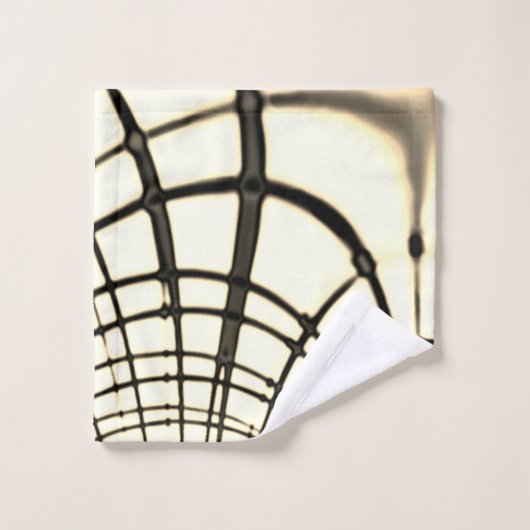 Überquerte, nusenbraune Spuren, heller Hintergrund Badhandtuch Set (Waschlappen)