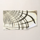 Überquerte, nusenbraune Spuren, heller Hintergrund Badhandtuch Set (Handtuch)