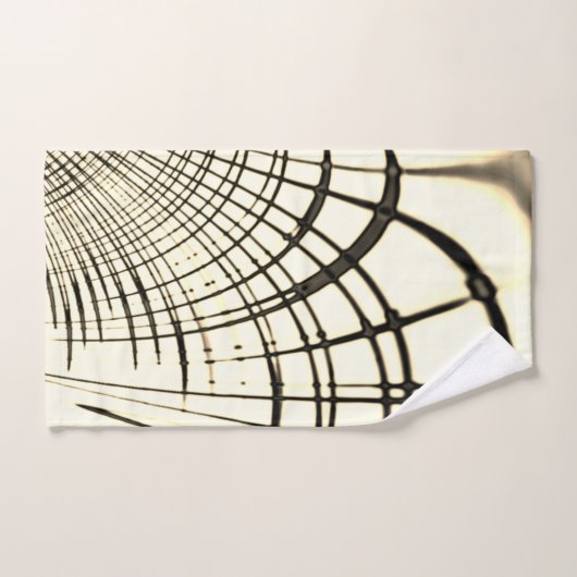 Überquerte, nusenbraune Spuren, heller Hintergrund Badhandtuch Set (Handtuch)