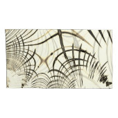 Überquerte, nusenbraune Spuren, heller Hintergrund Kissenbezug (Rückseite-Rechts)