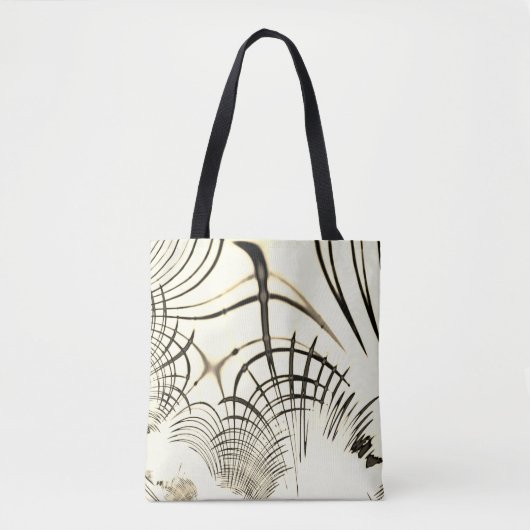 Überquerte, nusenbraune Spuren, heller Hintergrund Tasche (Vorderseite)