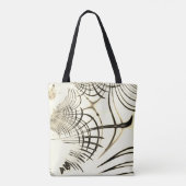 Überquerte, nusenbraune Spuren, heller Hintergrund Tasche (Rückseite)