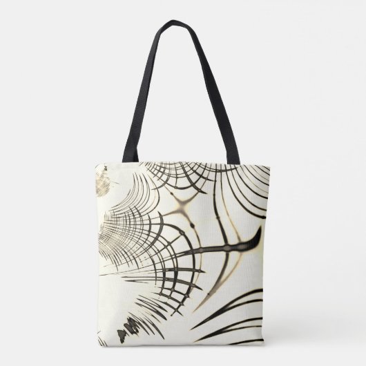 Überquerte, nusenbraune Spuren, heller Hintergrund Tasche (Rückseite)