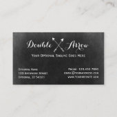 Überquerte Pfeile auf der rustikalen Boho-Boutique Visitenkarte (Rückseite)