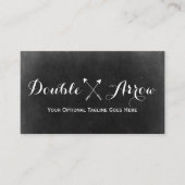 Überquerte Pfeile auf der rustikalen Boho-Boutique Visitenkarte (Vorderseite)