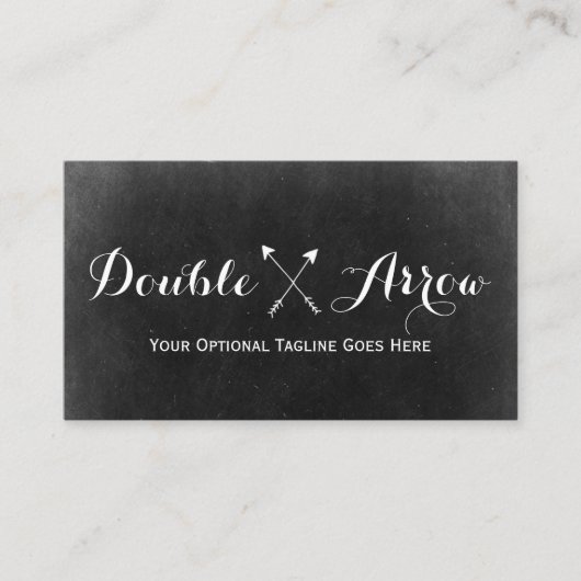 Überquerte Pfeile auf der rustikalen Boho-Boutique Visitenkarte (Vorderseite)