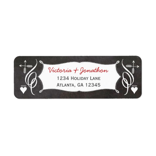 Überquerte Pfeile auf der Tafel Herz Retro-Keuschh (Vorne)