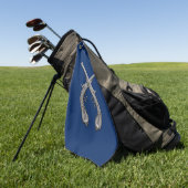 Überquerte Pistolen-Marine Golfhandtuch (Gras)