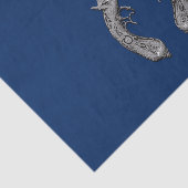 Überquerte Pistolen-Marine Seidenpapier (Ausschnitt)