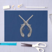 Überquerte Pistolen-Marine Seidenpapier (Handwerk)