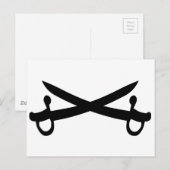 Überquerte Schwerter Postkarte (Vorne/Hinten)