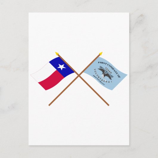 Überquerte Texas und New Orleans Grays Flags Postkarte (Vorderseite)