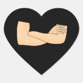 Überquerte Waffen Herz-Aufkleber (Vorderseite)