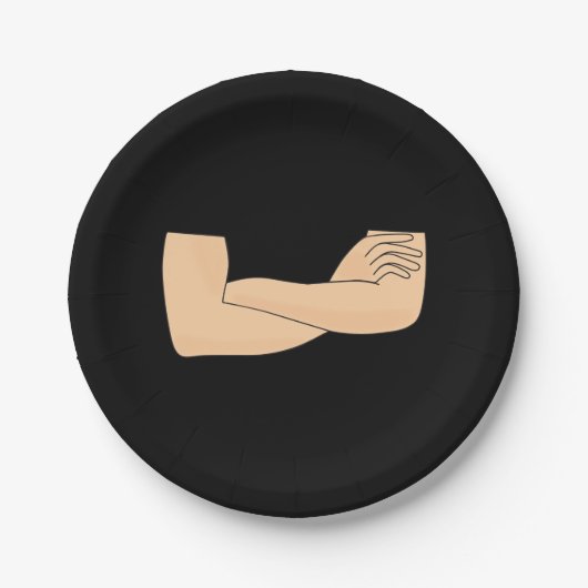 Überquerte Waffen Pappteller (Vorderseite)