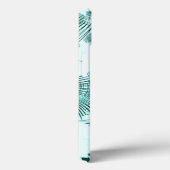 Überquerte Zyanspuren auf hellen Hintergrund Case-Mate iPhone Hülle (Rückseite / Rechts)