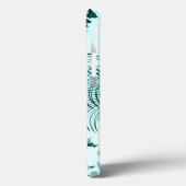 Überquerte Zyanspuren auf hellen Hintergrund Case-Mate iPhone Hülle (Rückseite / Links)