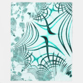 Überquerte Zyanspuren auf hellen Hintergrund Fleecedecke (Vorderseite)